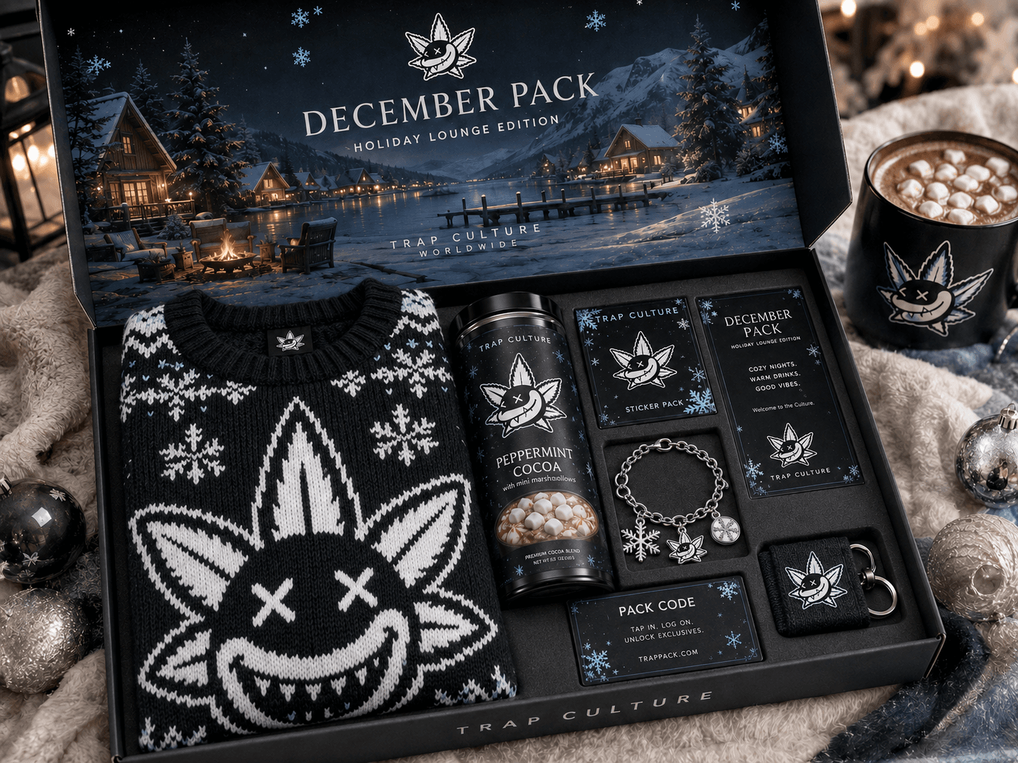 December Trap Pack monthly box concept